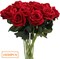 Red Silk Roses Artificial Flowers Realistic Bouquet Home Decor valentine